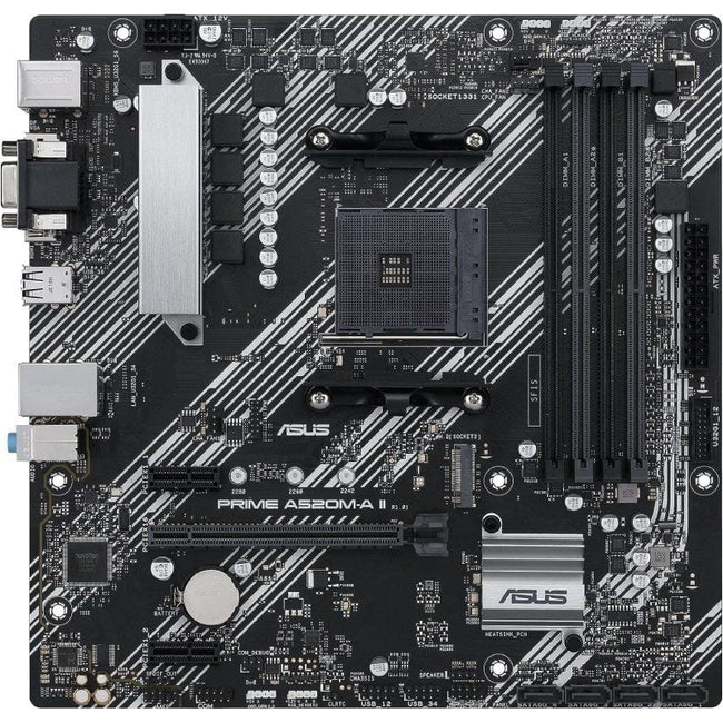 Placa Base Asus Prime A520M-A II/CSM Socket AM4/ DDR4/ PCIe 3.0/ Micro ATX Main Image