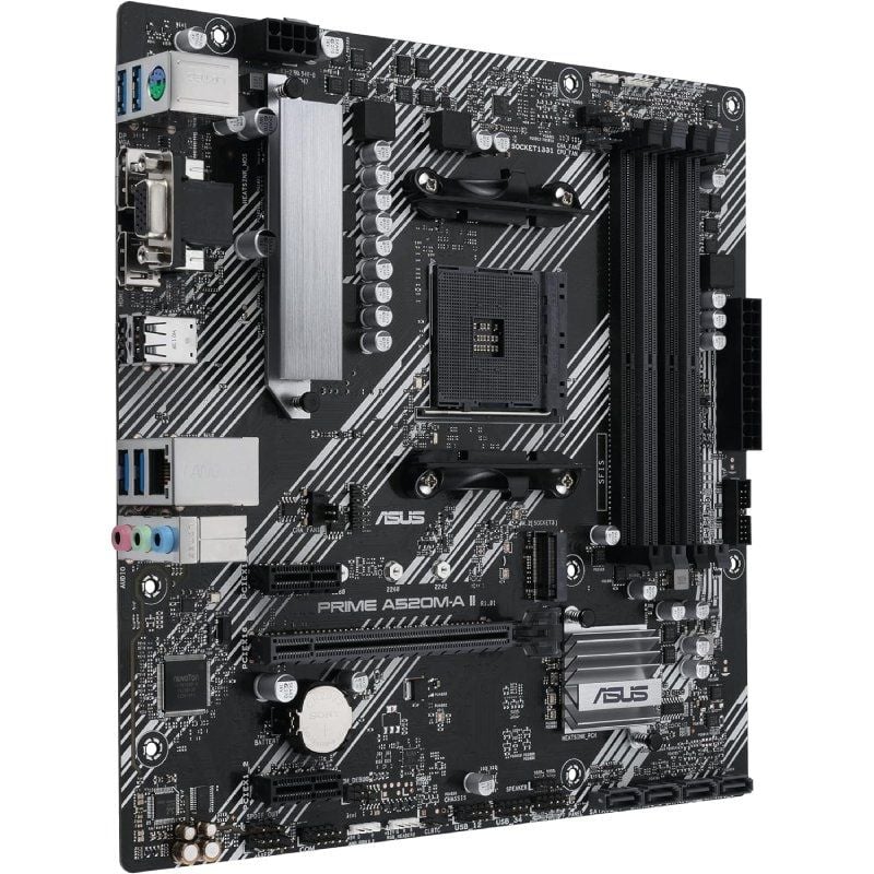 Placa Base Asus Prime A520M-A II/CSM Socket AM4/ DDR4/ PCIe 3.0/ Micro ATX