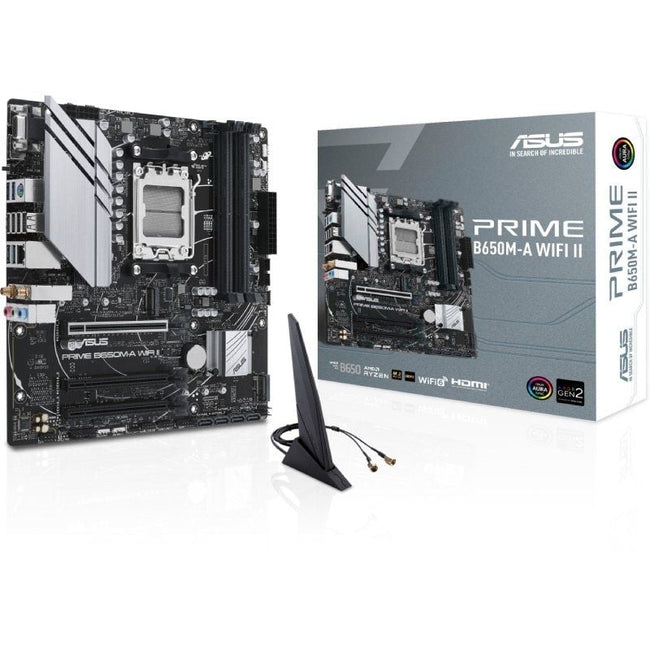 Placa Base Asus Prime B650M-A WIFI II Socket AM5/ DDR5/ PCIe 5.0/ Micro ATX Hover Image