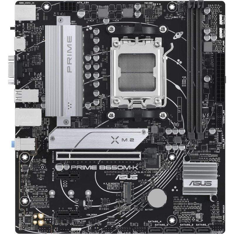 Placa Base Asus Prime B650M-K/ Socket AM5/ DDR5/ PCIe 5.0/ Micro ATX