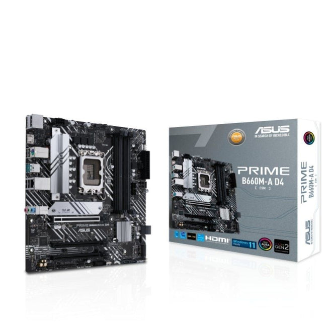 Placa Base Asus Prime B660M-A D4-CSM/ Socket 1700/ DDR4/ PCIe 4.0/ Micro ATX Hover Image