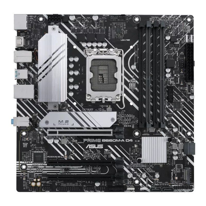 Placa Base Asus Prime B660M-A D4-CSM/ Socket 1700/ DDR4/ PCIe 4.0/ Micro ATX