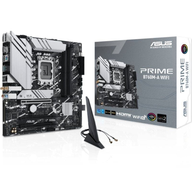 Placa Base Asus Prime B760M-A WIFI Socket 1700/ DDR5/ PCIe 4.0/ Micro ATX Hover Image