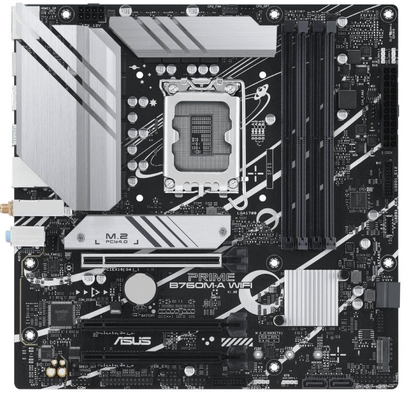 Placa Base Asus Prime B760M-A WIFI Socket 1700/ DDR5/ PCIe 4.0/ Micro ATX