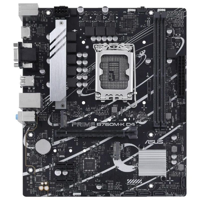 Placa Base Asus Prime B760M-K D4 Socket 1700/ DDR4/ PCIe 4.0/ Micro ATX