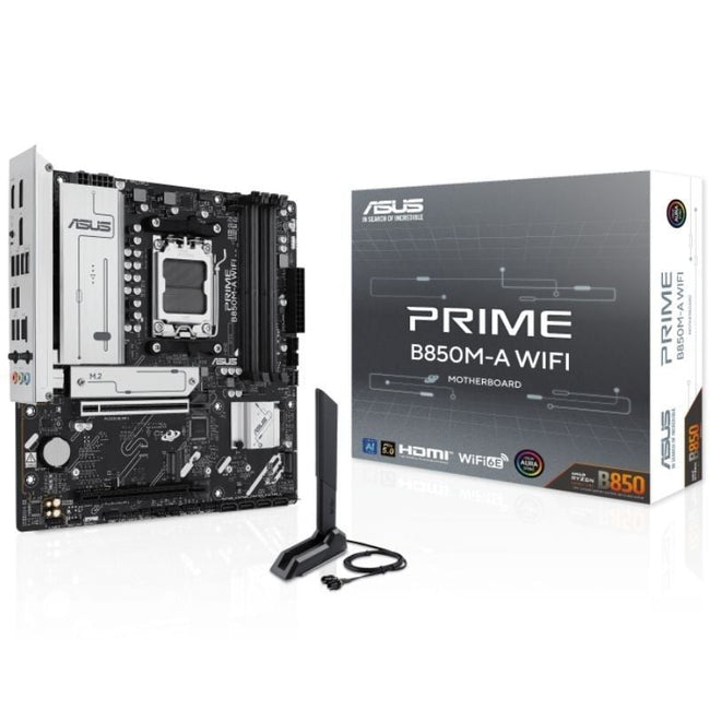 Placa Base Asus Prime B850M-A WIFI Socket AM5/ DDR5/ PCIe 5.0/ Micro ATX Hover Image