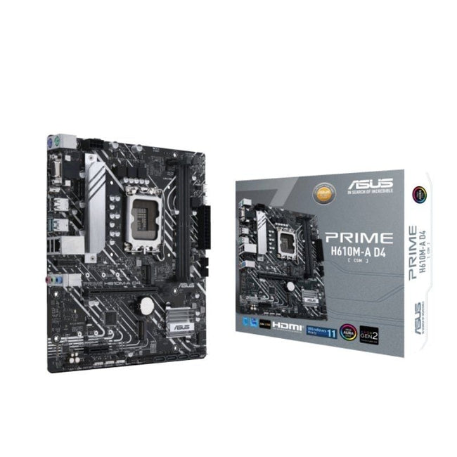 Placa Base Asus Prime H610M-A D4-CSM/ Socket 1700/ DDR4/ PCIe 4.0/ Micro ATX Hover Image