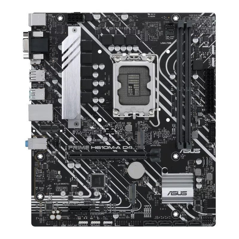 Placa Base Asus Prime H610M-A D4-CSM/ Socket 1700/ DDR4/ PCIe 4.0/ Micro ATX