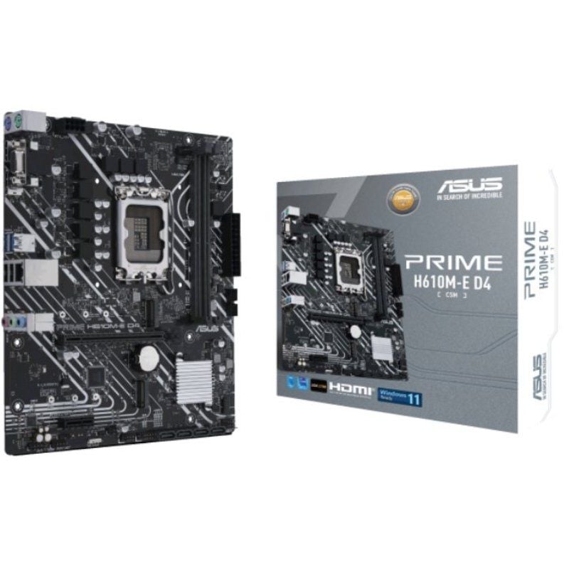 Placa Base Asus Prime H610M-E D4-CSM/ Socket 1700/ DDR4/ PCIe 4.0/ Micro ATX