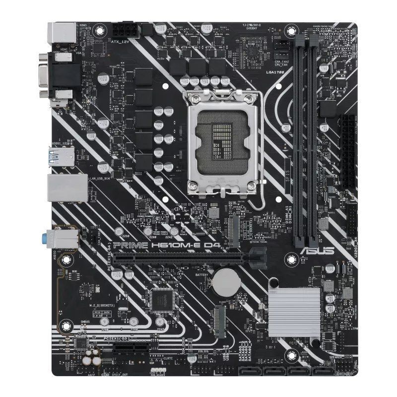 Placa Base Asus Prime H610M-E D4-CSM/ Socket 1700/ DDR4/ PCIe 4.0/ Micro ATX