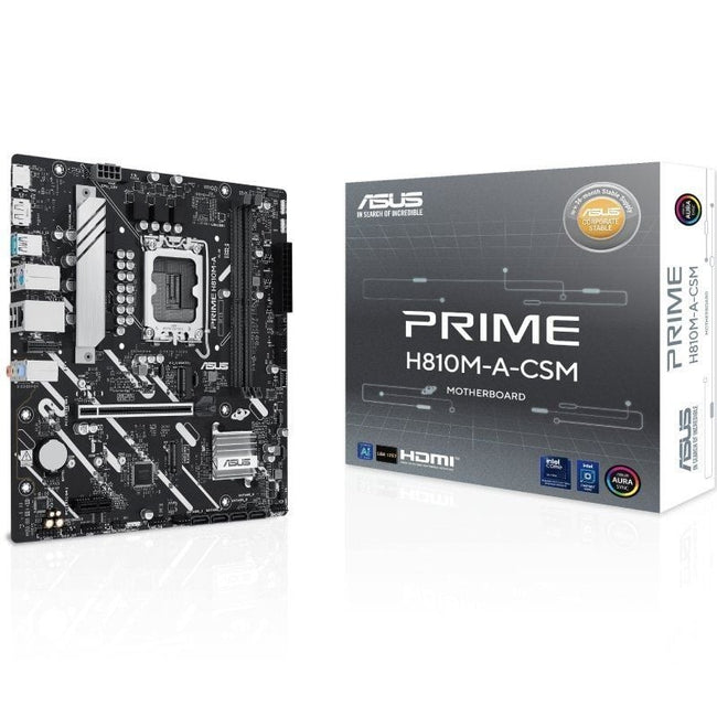 Placa Base Asus Prime H810M-A-CSM Socket 1851/ DDR5/ PCIe 4.0/ Micro ATX Hover Image