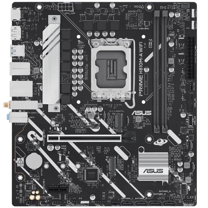 Placa Base Asus Prime H810M-A WIFI Socket 1851/ DDR5/ PCIe 4.0/ Micro ATX