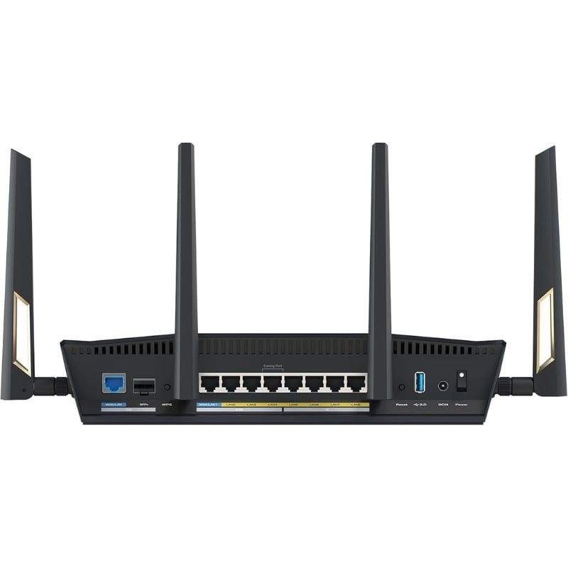 Router Inalámbrico Asus RT-BE88U/ WiFi 7/ 7200Mbps/ 2.4GHz 5GHz/ 4 Antenas/ WiFi 802.11be/ax/ac/n/a/ - n/b/g