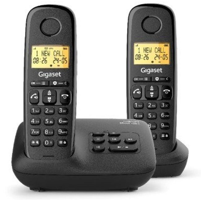 Teléfono Inalámbrico Gigaset Basic 100/ Pack DUO/ Negro Hover Image