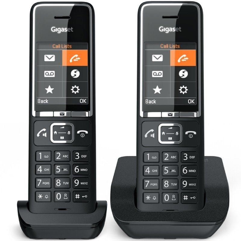 Teléfono Inalámbrico Gigaset Comfort 550/ Pack DUO/ Negro