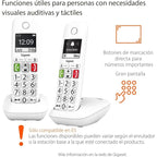 Teléfono Inalámbrico Gigaset E290/ Pack DUO/ Blanco