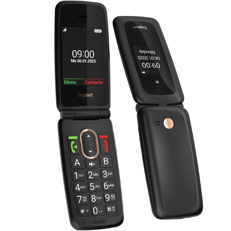 Teléfono Móvil Gigaset GL795 para Personas Mayores/ 4G/ Negro