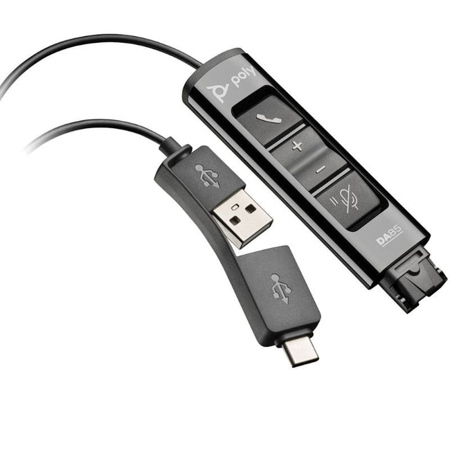 Adaptador QD USB Poly DA85 786C7AA/ QD Macho/ USB Macho - USB Tipo-C Macho Hover Image