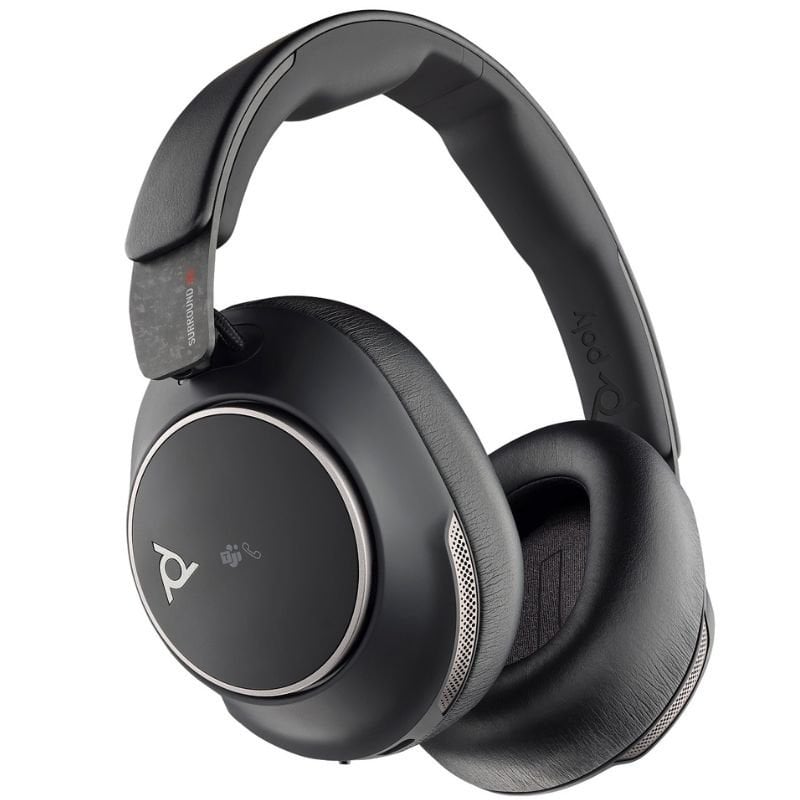 Auriculares Inalámbricos Poly Voyager Surround 80 UC USB Tipo-C + Adaptador USB-C/A/ con Micrófono/ Bluetooth/ Negros