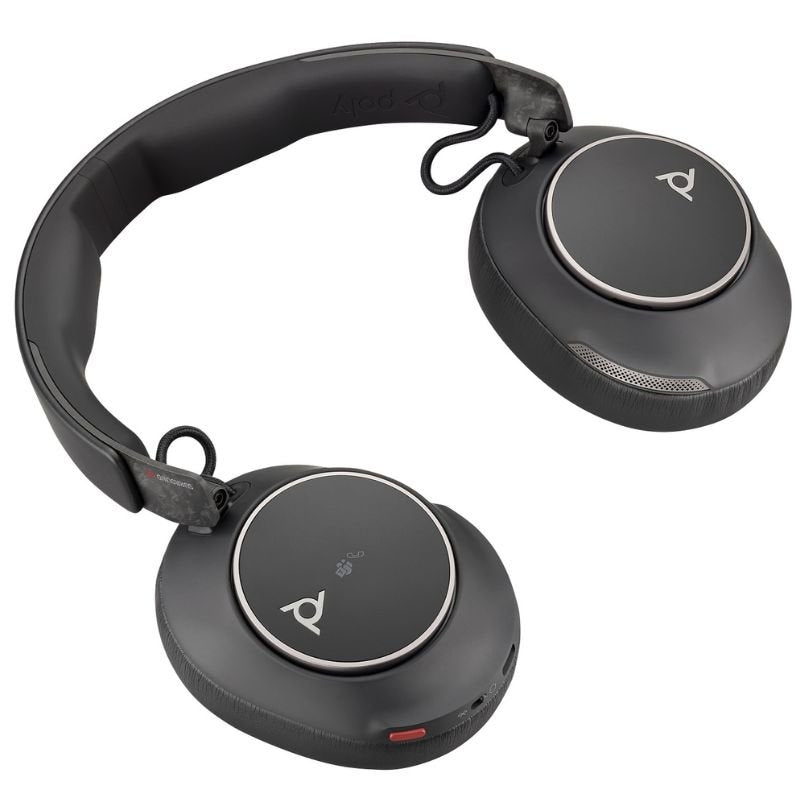 Auriculares Inalámbricos Poly Voyager Surround 80 UC USB Tipo-C + Adaptador USB-C/A/ con Micrófono/ Bluetooth/ Negros