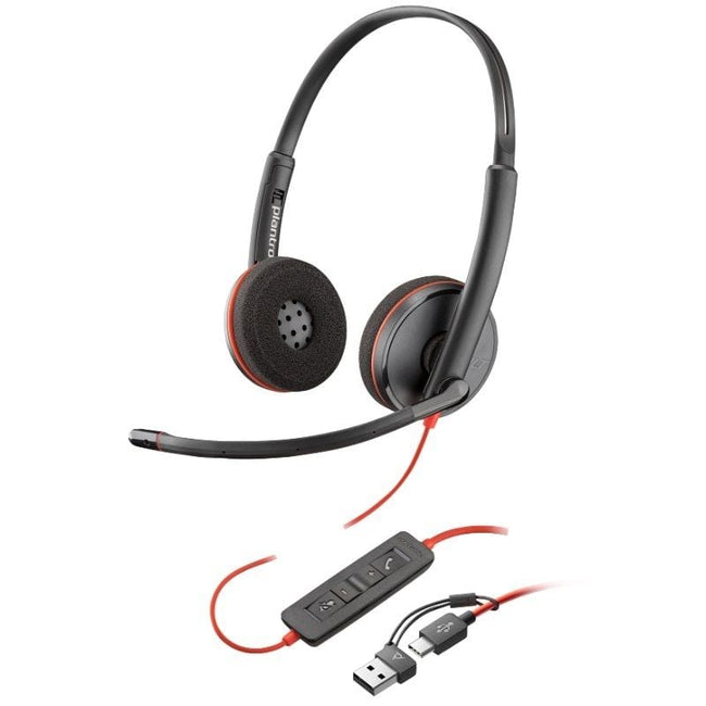 Auriculares Poly Blackwire 3220 + Adaptador USB-C/A/ con Micrófono/ Bulk/ Negros Hover Image