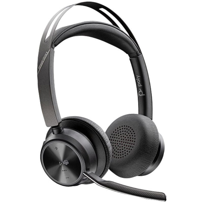 Auriculares Inalámbricos Poly Voyager Focus 2 para Microsoft Teams + Adaptador USB-C-A + Soporte de Carga/ con Micrófono/ Bluetooth/ Negro Hover Image