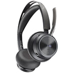 Auriculares Inalámbricos Poly Voyager Focus 2 para Microsoft Teams + Adaptador USB-C-A + Soporte de Carga/ con Micrófono/ Bluetooth/ Negro