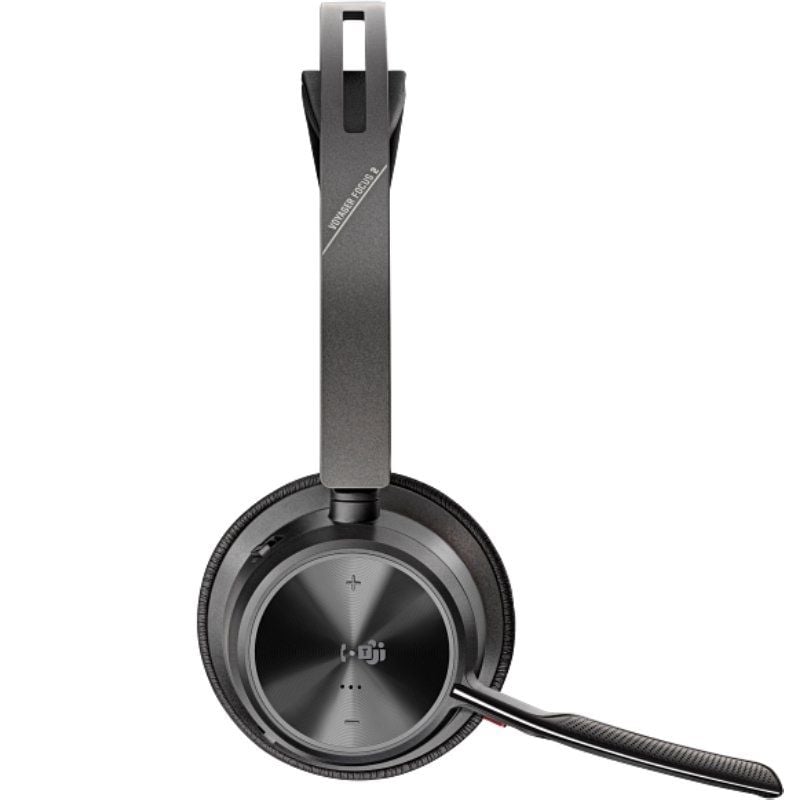 Auriculares Inalámbricos Poly Voyager Focus 2 para Microsoft Teams + Adaptador USB-C-A + Soporte de Carga/ con Micrófono/ Bluetooth/ Negro