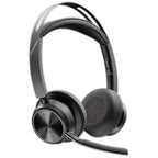 Auriculares Inalámbricos PolyVoyager Focus 2 USB-C-C + Adaptador USB-C/A/ con Micrófono/ Bluetooth/ Negros