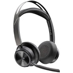 Auriculares Inalámbricos Poly Voyager Focus 2 Microsoft Teams + Adaptador USB-C-A + Soporte de Carga/ con Micrófono/ Bluetooth/ Negros