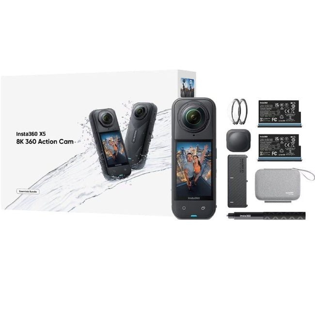 Cámara Digital Deportiva Insta360 X5 Essecial Kit/ 8K/ ngulo de visión 360/ Negra Hover Image