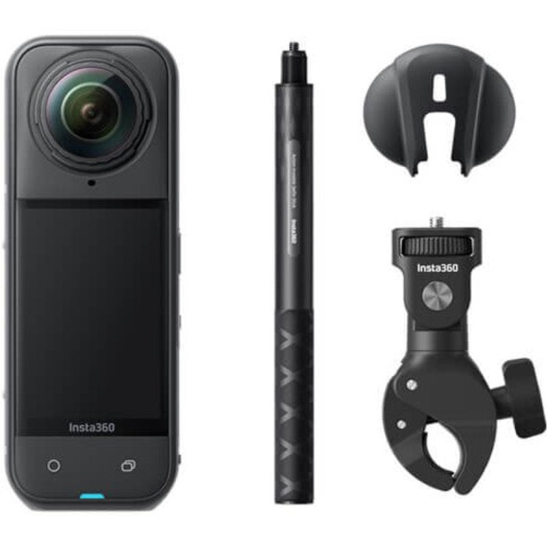 Cámara Digital Deportiva Insta360 X5 Vista múltiple motero Kit/ 8K/ ngulo de visión 360/ Negra
