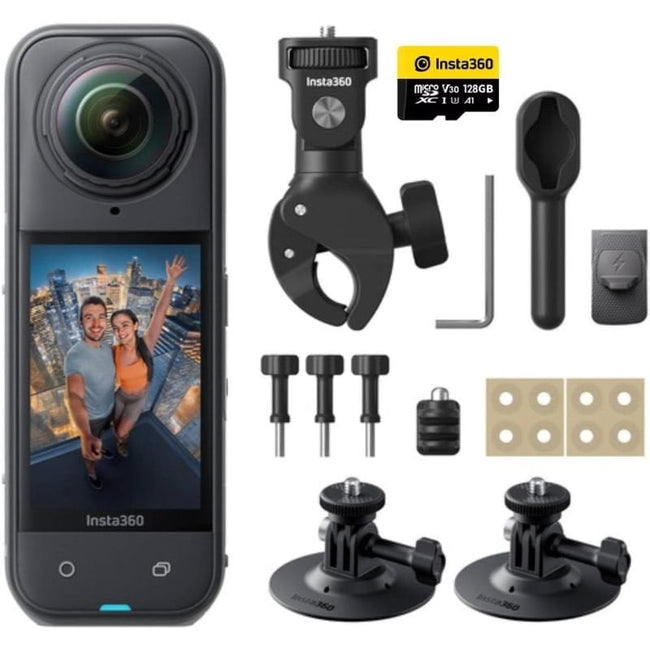 Cámara Digital Deportiva Insta360 X5 Motorcycle Bundle/ 8K/ ngulo de visión 360/ Negra Hover Image