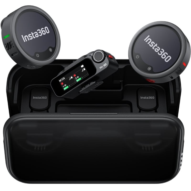 Micrófono Inalámbrico con Clip Insta360 Mic Pro (2 TX + 1 RX)/ USB Tipo-C/ Incluye Receptor/ 2 unidades