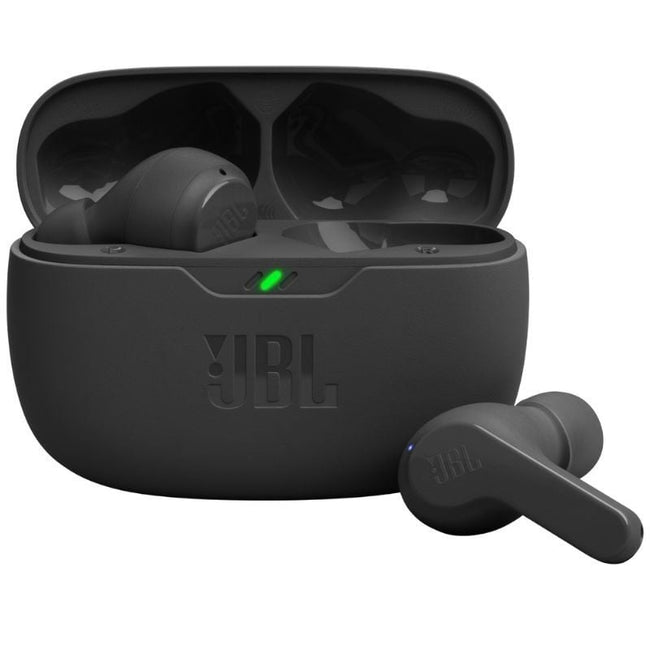 Auriculares Bluetooth JBL Wave Beam con estuche de carga/ Autonomía 8h/ Negros Hover Image