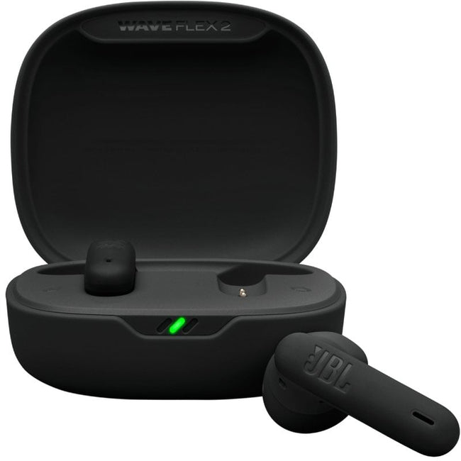 Auriculares Bluetooth JBL Wave Flex con estuche de carga/ Autonomía 10h/ Negros Hover Image