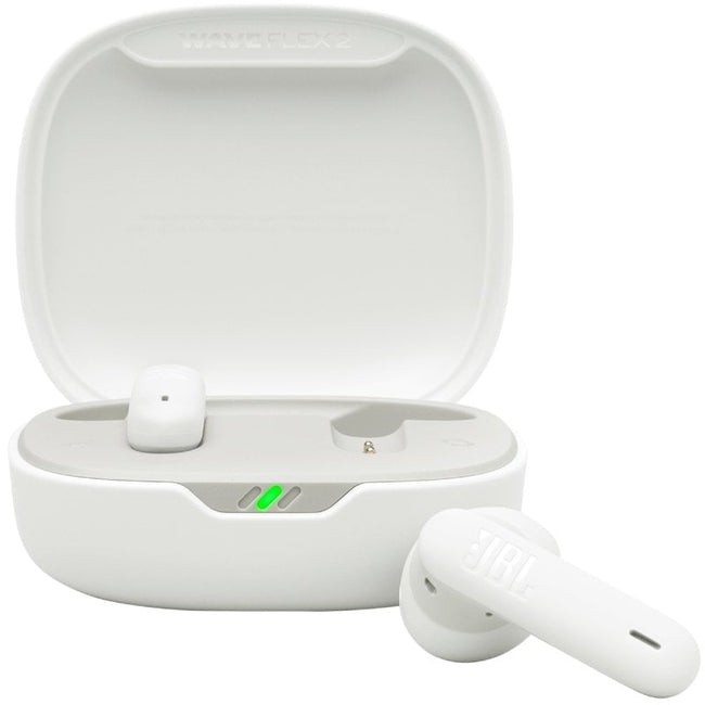 Auriculares Bluetooth JBL Wave Flex 2 con estuche de carga/ Autonomía 10h/ Blancos Hover Image
