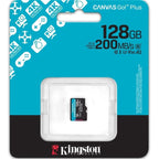 Tarjeta de Memoria Kingston CANVAS Go! Plus 128GB microSD XC/ Clase 10/ 200MBs