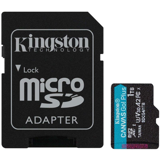 Tarjeta de Memoria Kingston CANVAS Go! Plus 1TB microSD XC con Adaptador/ Clase 10/ 200MBs Hover Image