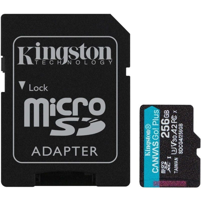 Tarjeta de Memoria Kingston CANVAS Go! Plus 256GB microSD XC con Adaptador/ Clase 10/ 200MBs Hover Image
