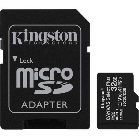 Tarjeta De Memoria Kingston Canvas Select Plus 32Gb Microsd