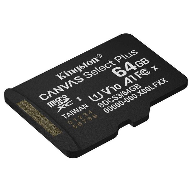 Tarjeta de Memoria Kingston CANVAS Select Plus 64GB microSD XC/ Clase 10/ 100MBs Main Image