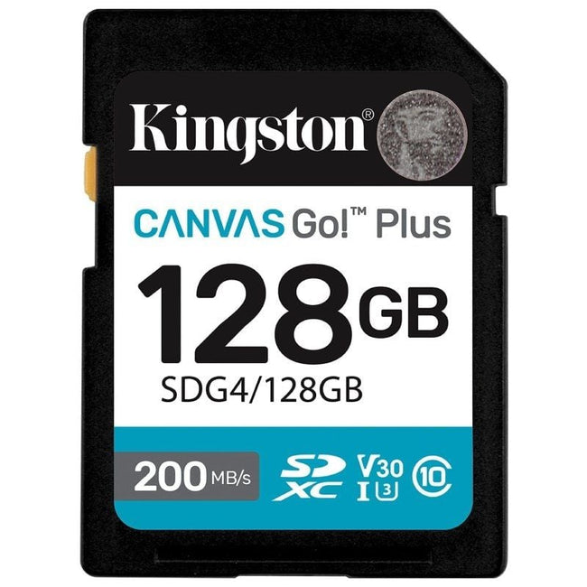 Tarjeta de Memoria Kingston CANVAS Go! Plus 128GB SD XC/ Clase 10/ 200MBs Hover Image