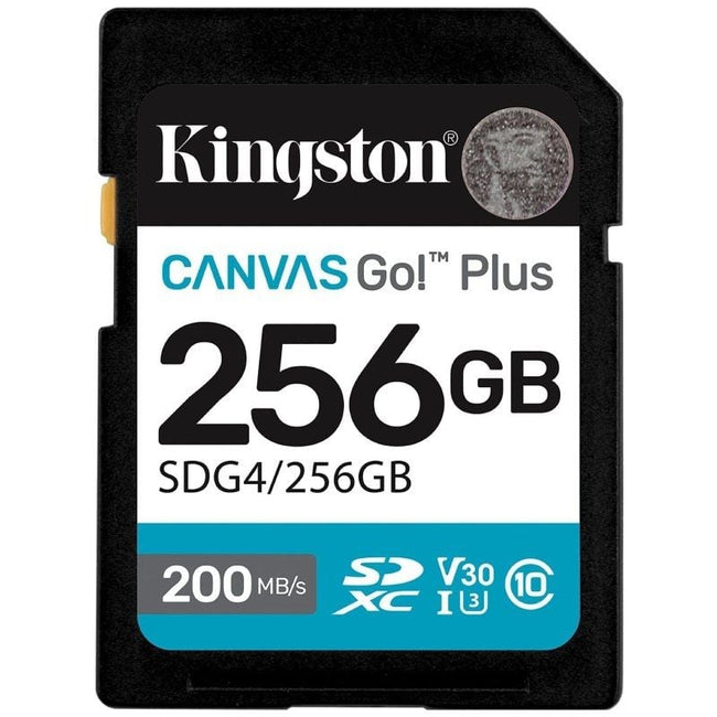 Tarjeta de Memoria Kingston CANVAS Go! Plus 256GB SD XC/ Clase 10/ 200MBs Hover Image