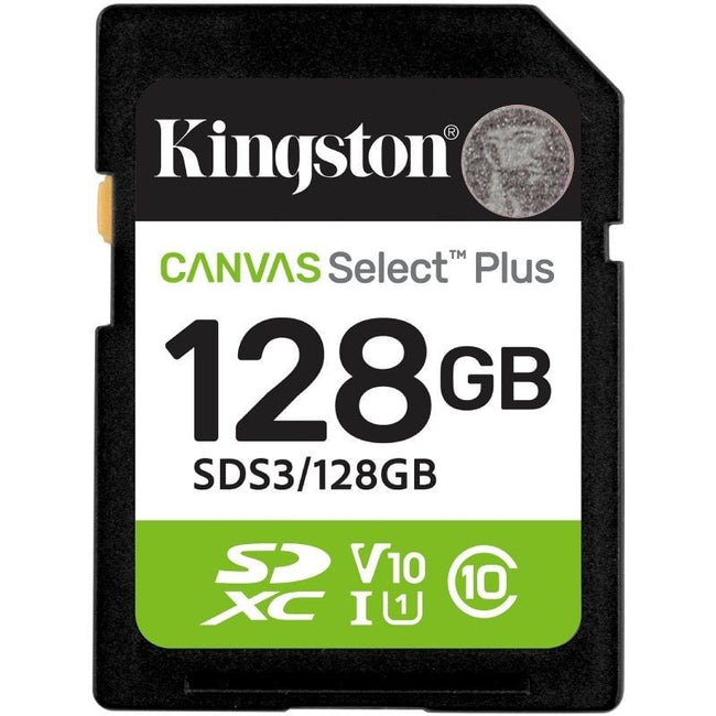 Tarjeta de Memoria Kingston CANVAS Select Plus 128GB SD XC/ Clase 10/ 150MBs Hover Image