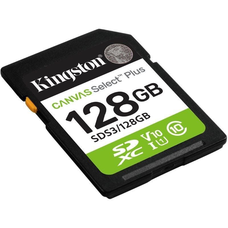 Tarjeta de Memoria Kingston CANVAS Select Plus 128GB SD XC/ Clase 10/ 150MBs