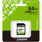 Tarjeta de Memoria Kingston CANVAS Select Plus 64GB SD XC/ Clase 10/ 100MBs