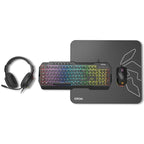 Pack Gaming Krom Kenta/ Teclado RGB + Ratón + Alfombrilla + Auriculares