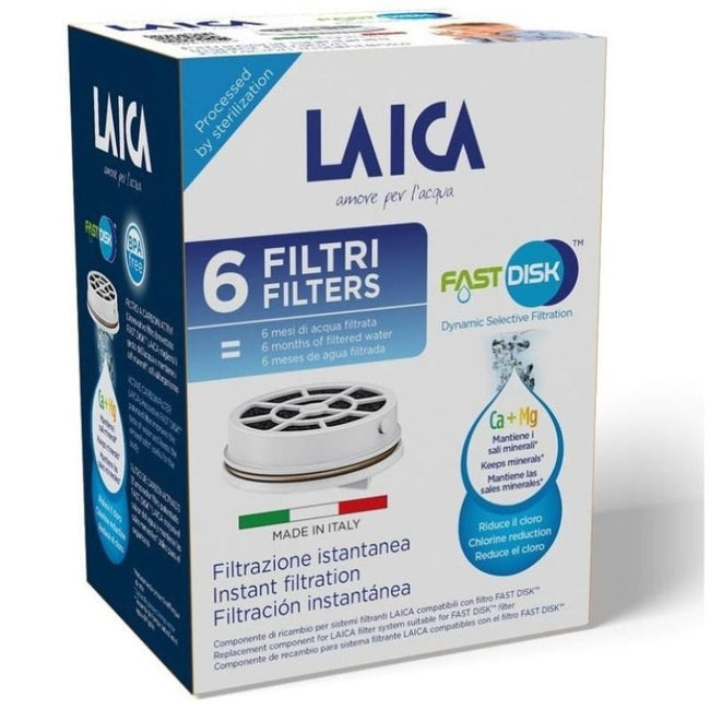 Filtro de Carbón FAST DISK Laica FD06A/ Pack de 6 Unidades/ Compatibilidad Flown go Hover Image