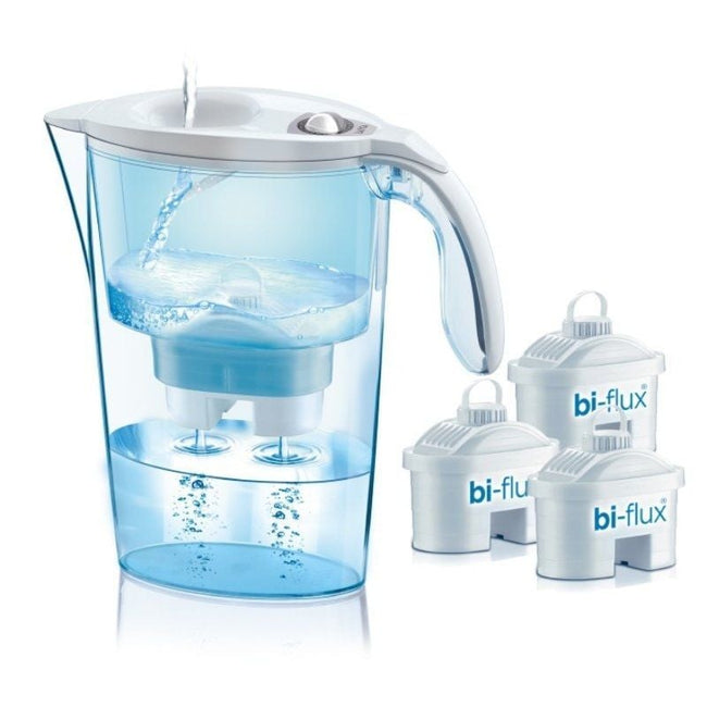 Pack Jarra Filtrante Laica Stream Line/ 2.3L/ Blanca/ Jarra + 3 Filtros BI-FLUX Hover Image